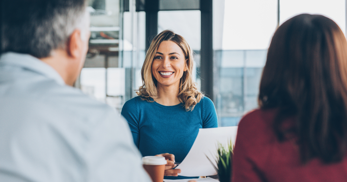 Happy business woman