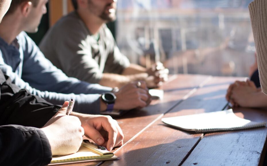 Group of business owners gathered at a table