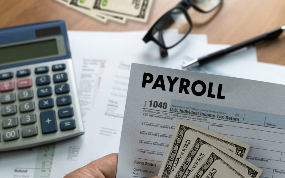 Payroll items on desk