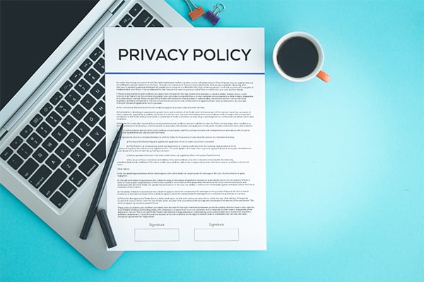 Privacy Policy page on desktop