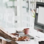 Woman on computer