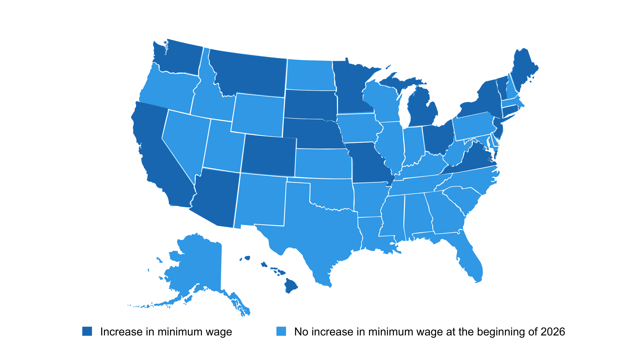 U.S. Map Minimum Wage Changes